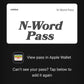 N-Word Pass
